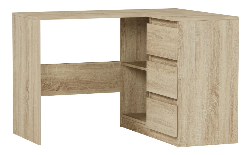 Rohový PC stolík Nolmir (dub sonoma) (P)