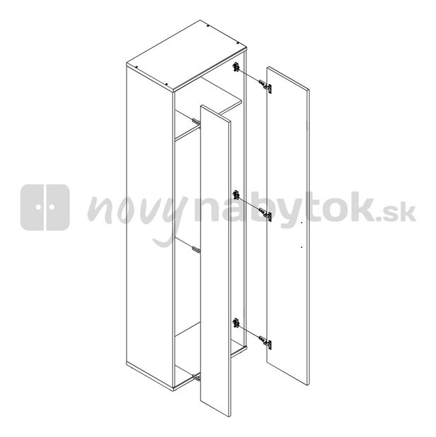 Šatníková skriňa BRW October SZF2D