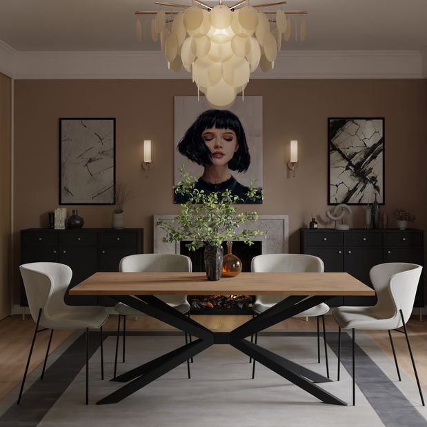 Jedálenský stôl Tampos (dub lancelot) (pre 8 a viac osôb)