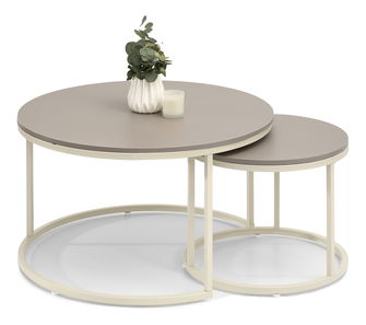 Konferenčný stolík Krael (béžová + krémová)