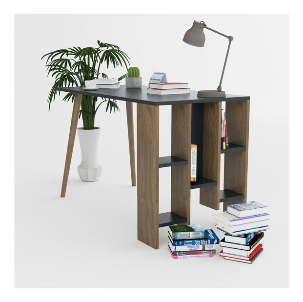 Písací stolík Mavade 7 (antracit + orech) 