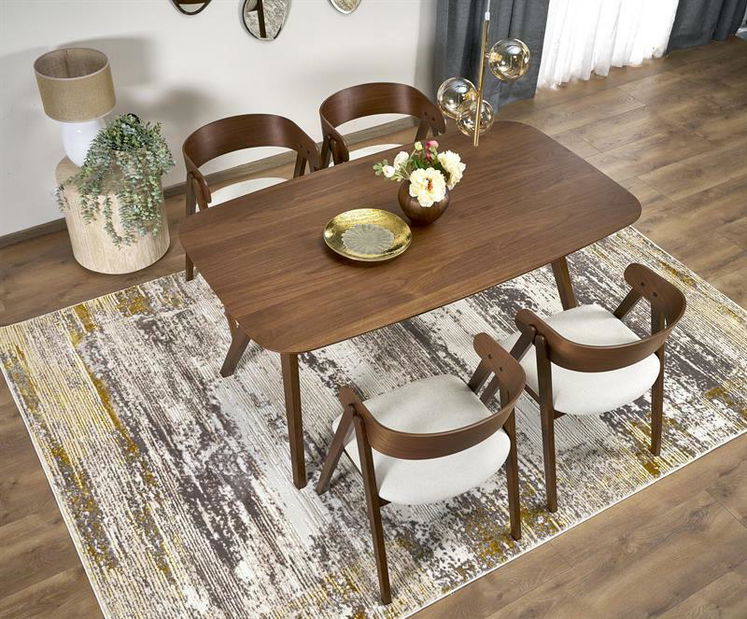 Étkezőasztal Pedrito (dió + fekete) (6 személy számára)