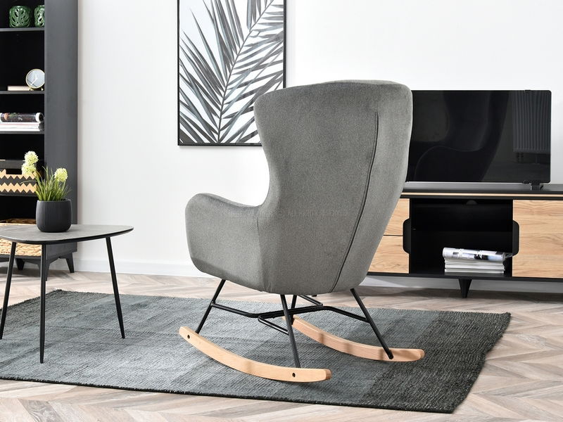 Kreslo Nesia (sivá + buk čierny)