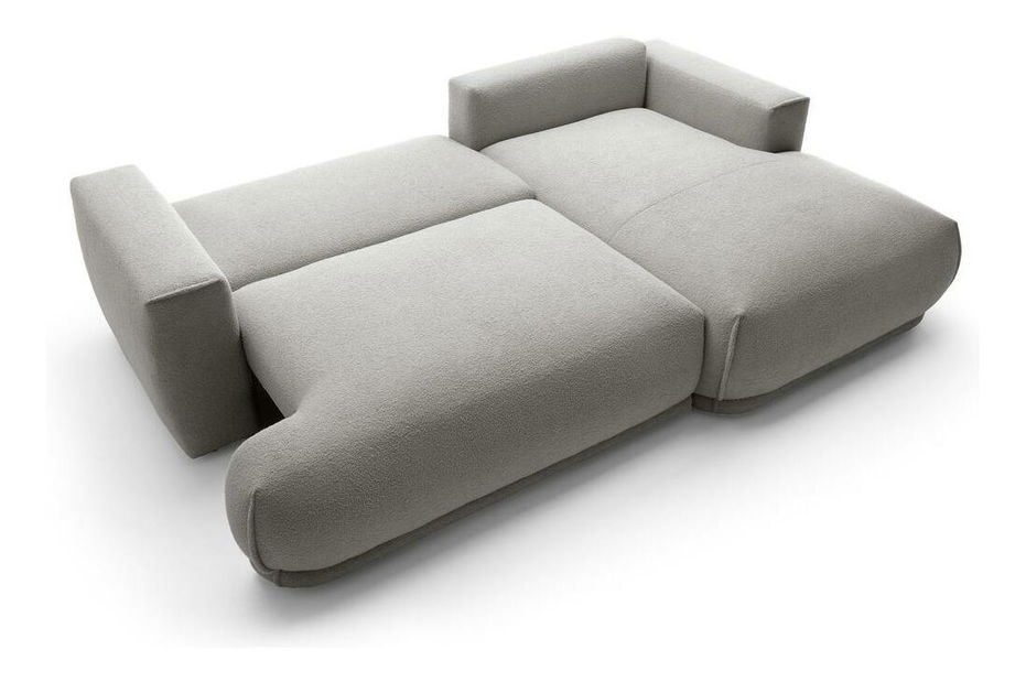 Kutna garnitura Dita mini (D) (svijetlosiva + crna)