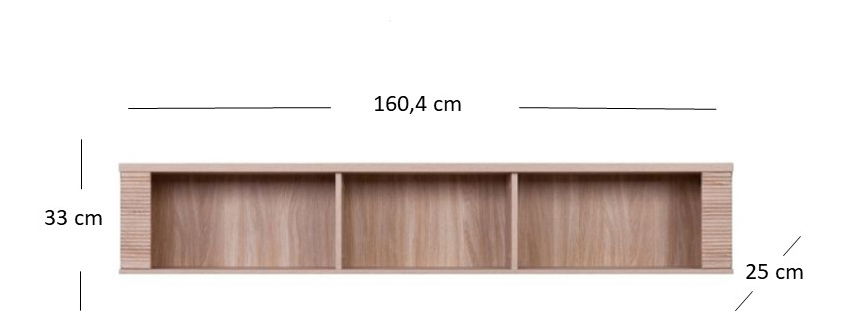 Fali regál Gwenn 160 (szonoma tölgy)