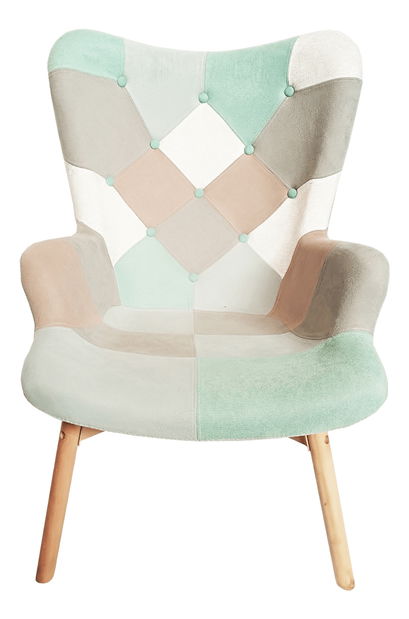 Dizajnové kreslo Karapa (mentolová)