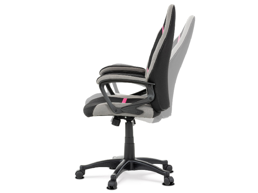 Fotoliu de birou/gaming Leira-L611-PINK (Negru + Gri + roz)