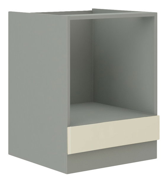 Dulap inferior de bucătărie sub cuptor 60 DG Pleitton (Crem ultralucios)