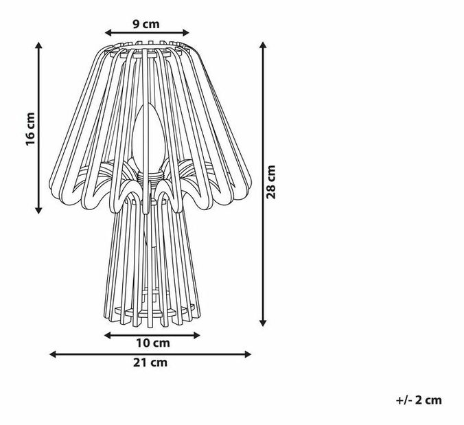 Lampă de masă COLY (lemn deschis)