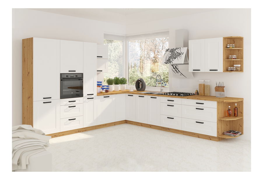 Spodná skrinka Lesana 2 (biela + dub artisan) 50 D 1F 1S BB 