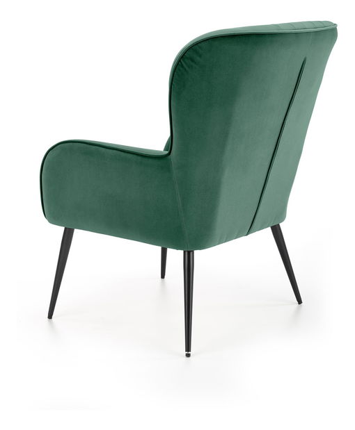 Kreslo Varon (tmavozelená + čierna)