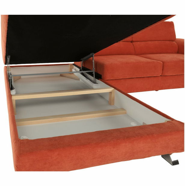 Rohová sedačka Lyng (oranžová) (L)