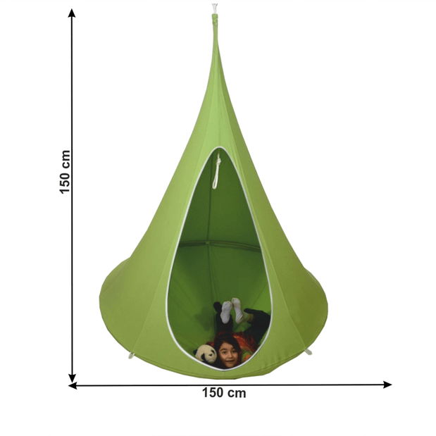 Závesné hojdacie kreslo 150x150 Klarina (zelená)