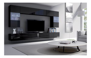 Set za dnevni boravak Calabria C1 (crna) (bez rasvjete)