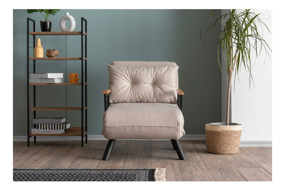 Fotoliu extensibil Sandy (crem)