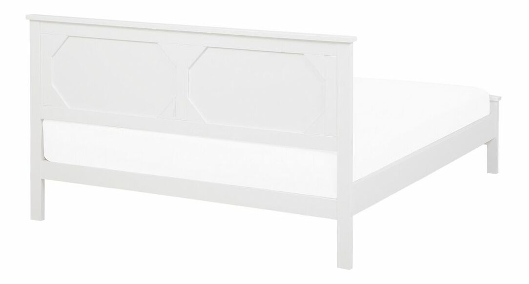 Manželská posteľ 180 cm OLIVA (drevo) (biela) (s roštom)