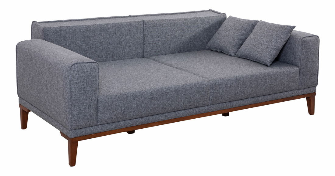 Háromszemélyes kanapé Lesana (sötétszürke)