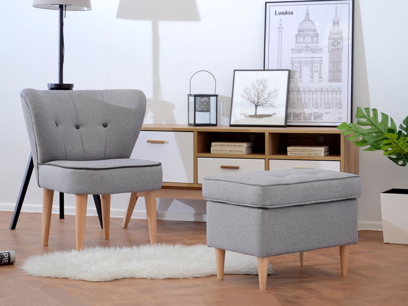 Taburetka Muriera (medová + orech)