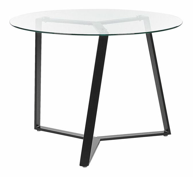 Okrúhly jedálenský stôl Kebza (čierna)