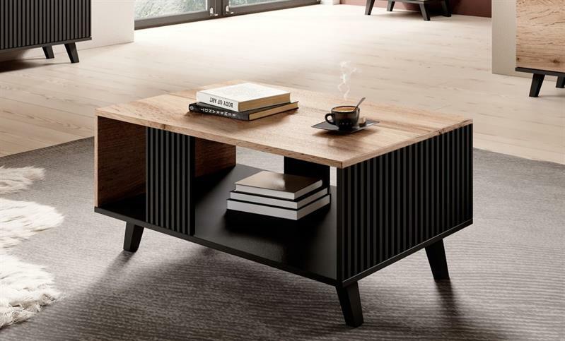 Dohányzóasztal Remali (fekete + wotan tölgy)