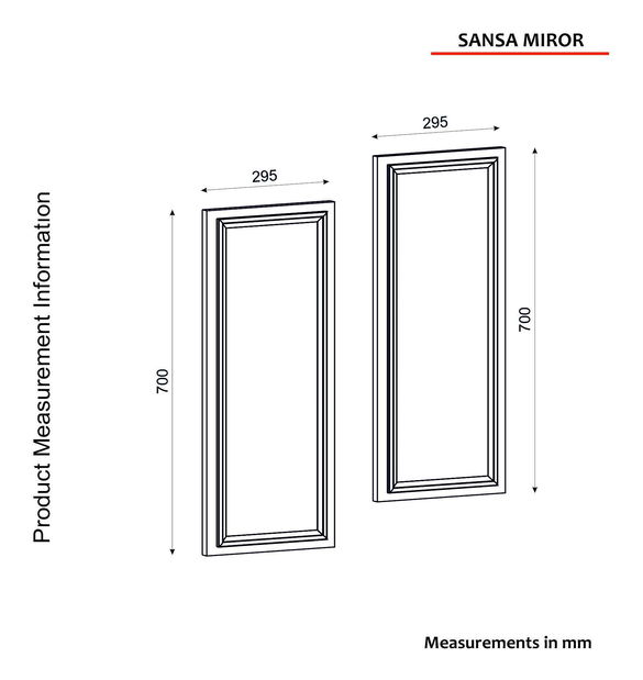 Dekoratívne zrkadlo Vepeli 1 (lýdia) 