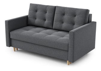 Canapea două locuri Jennifer (gri închis)