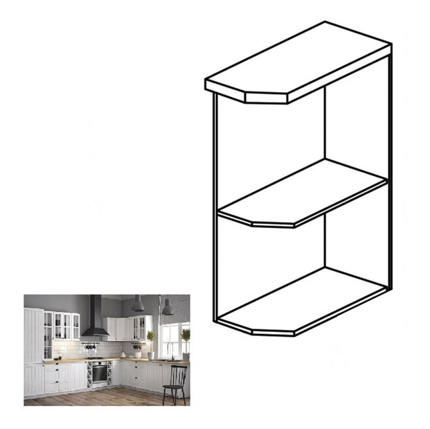 Donja kuhinjska polica D25PZ Provansa (bijela) (P)