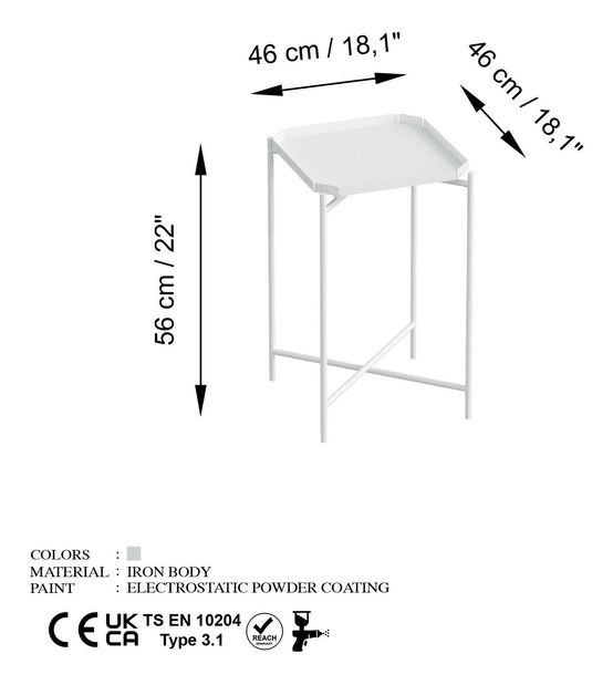 Stolić za kavu Museli 8 (bijela)