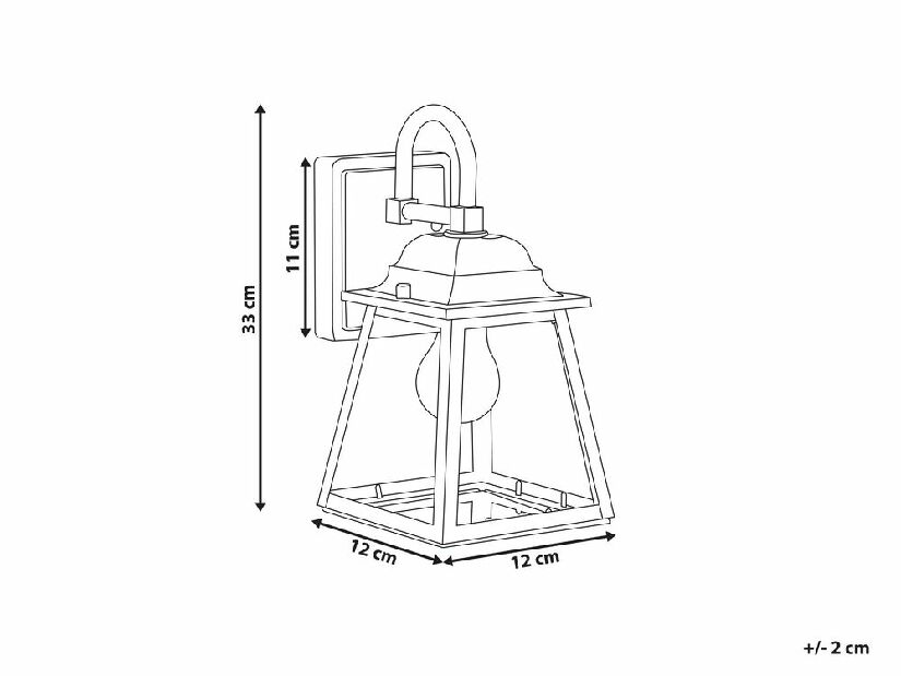 Vanjska zidna lampa Gentry (crna)