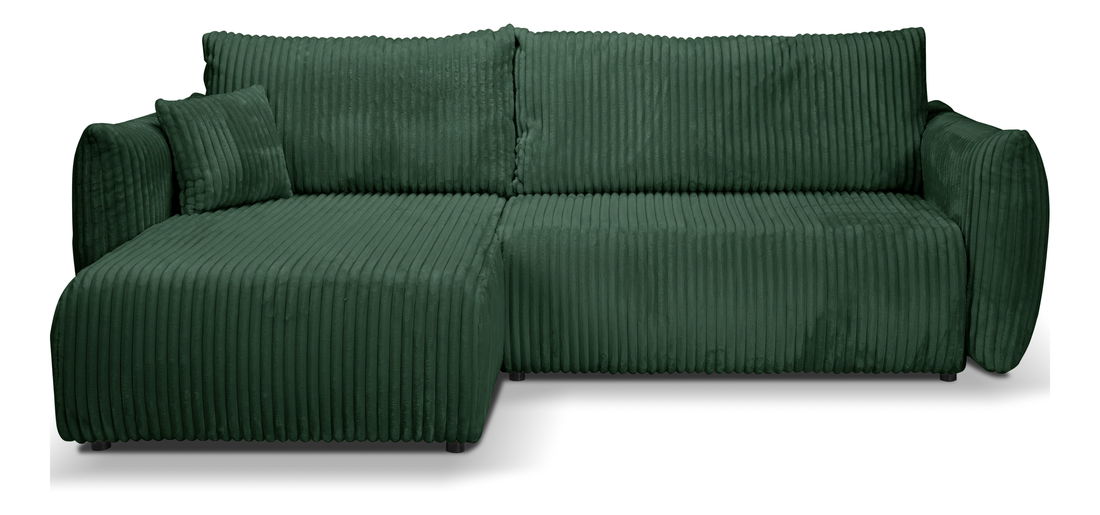 Rohová sedacia súprava Alondra (tmavozelená) (L)
