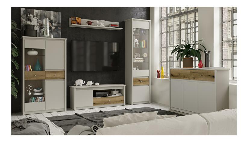 Mobilier living Kodro 1 (cașmir + stejar evoke)