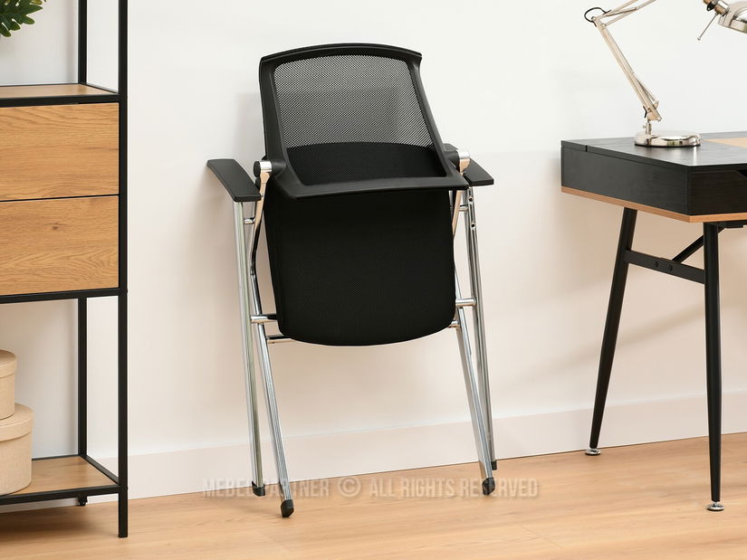 Stolička Harold (čierna + chrómová)