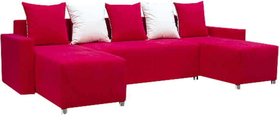 Rohová sedačka U Filip 4U (červená + krém)