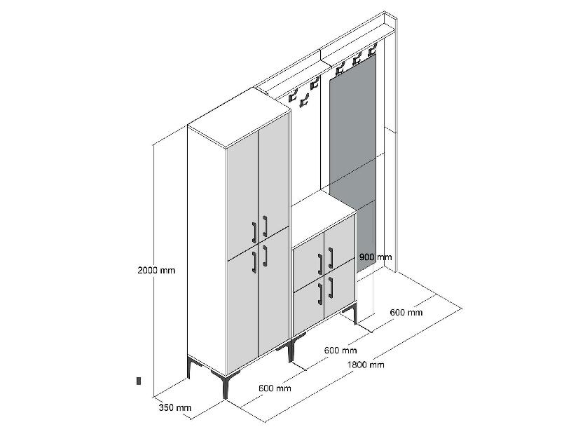 Mobilier hol Betina ABC (Nuc + Alb)