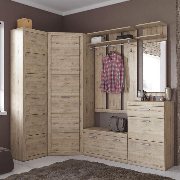 Ormar s policama Oscroft 1D (hrast san remo) 