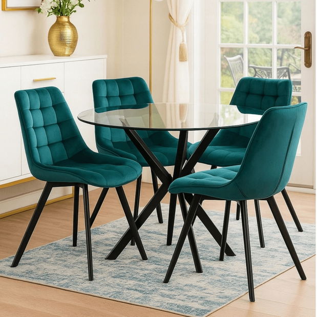 Jedálenská stolička Roprodocun (tyrkysová) 