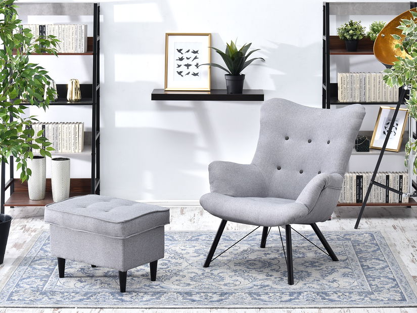 Relaxačné kreslo Dawntawn (biela + čierna)