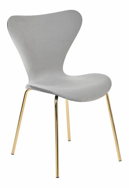 Set 2 ks jedálenských stoličiek Baylor (sivá + zlatá)