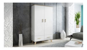 Dulap de haine Solara (alb + Stejar sonoma)