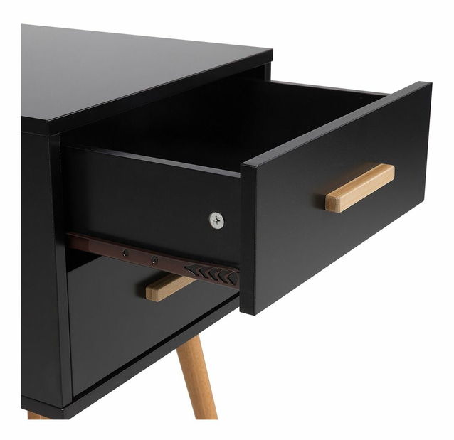 Éjjeliszekrény Alberta (fekete)