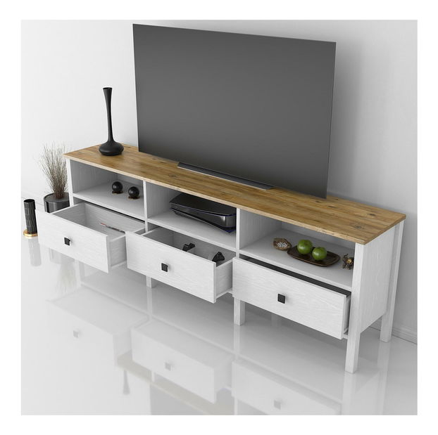 Masă TV/Dulap Franc 36 (lemn alb)