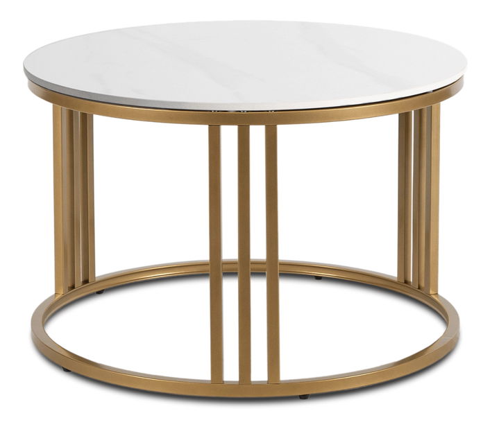 Stolić za kavu Kenrucky (bijeli sjaj + zlatna) 