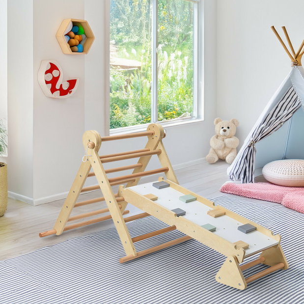 Montessori Piklerovej trojuholník 3v1 Opi (prírodná)
