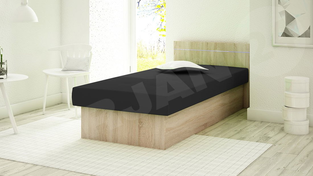 Ágy Marcel (szonoma tölgy) (Suedine 81) (tárolóhellyel)