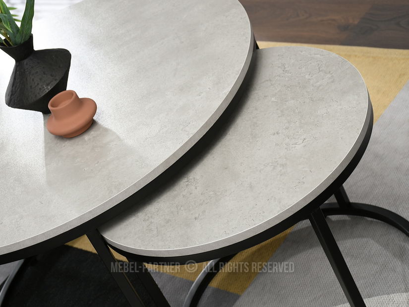 Dohányzóasztal Klara (beton + fekete)