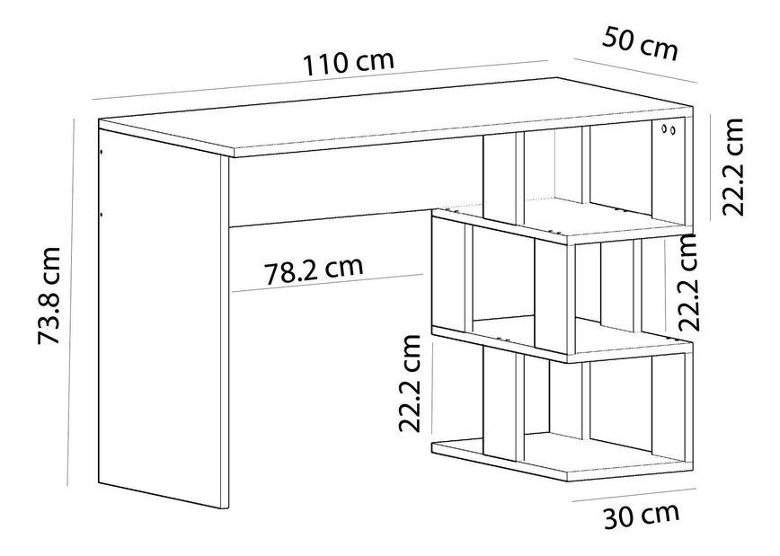PC stolík Mutipa (orech) 