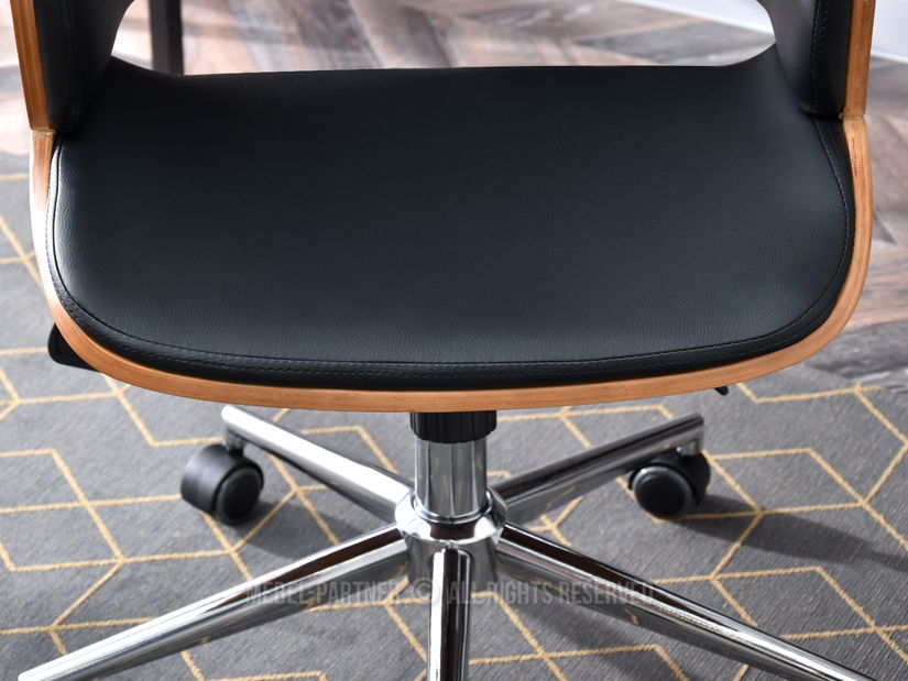 Scaun Oscaro (nuc închis + crom)