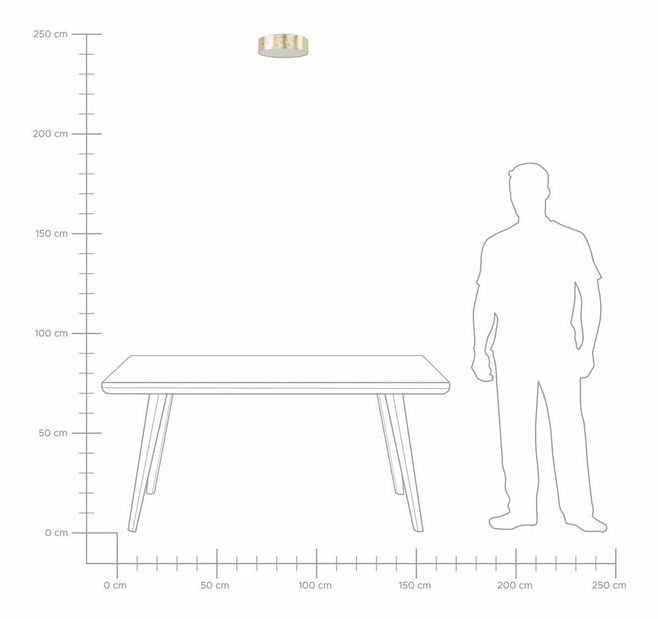 Viseća svjetiljka Rainbow (zlatna)