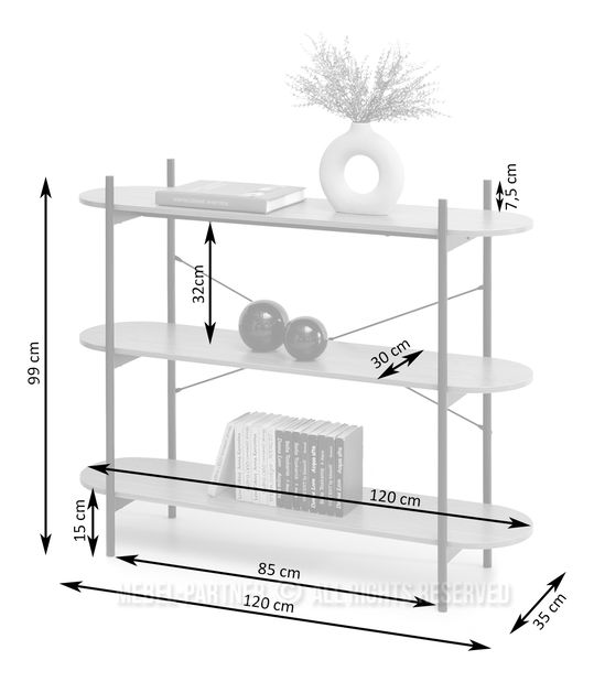 Konzolový stolík Inge (čierna)
