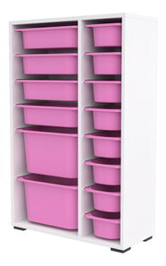 Organizér na hračky Dremonka 7 (ružová + biela)